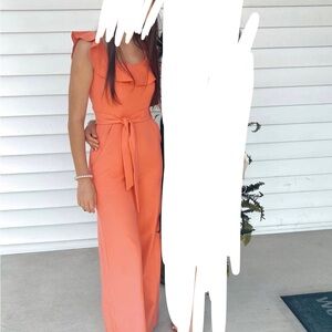 Elegant Coral Jumpsuit